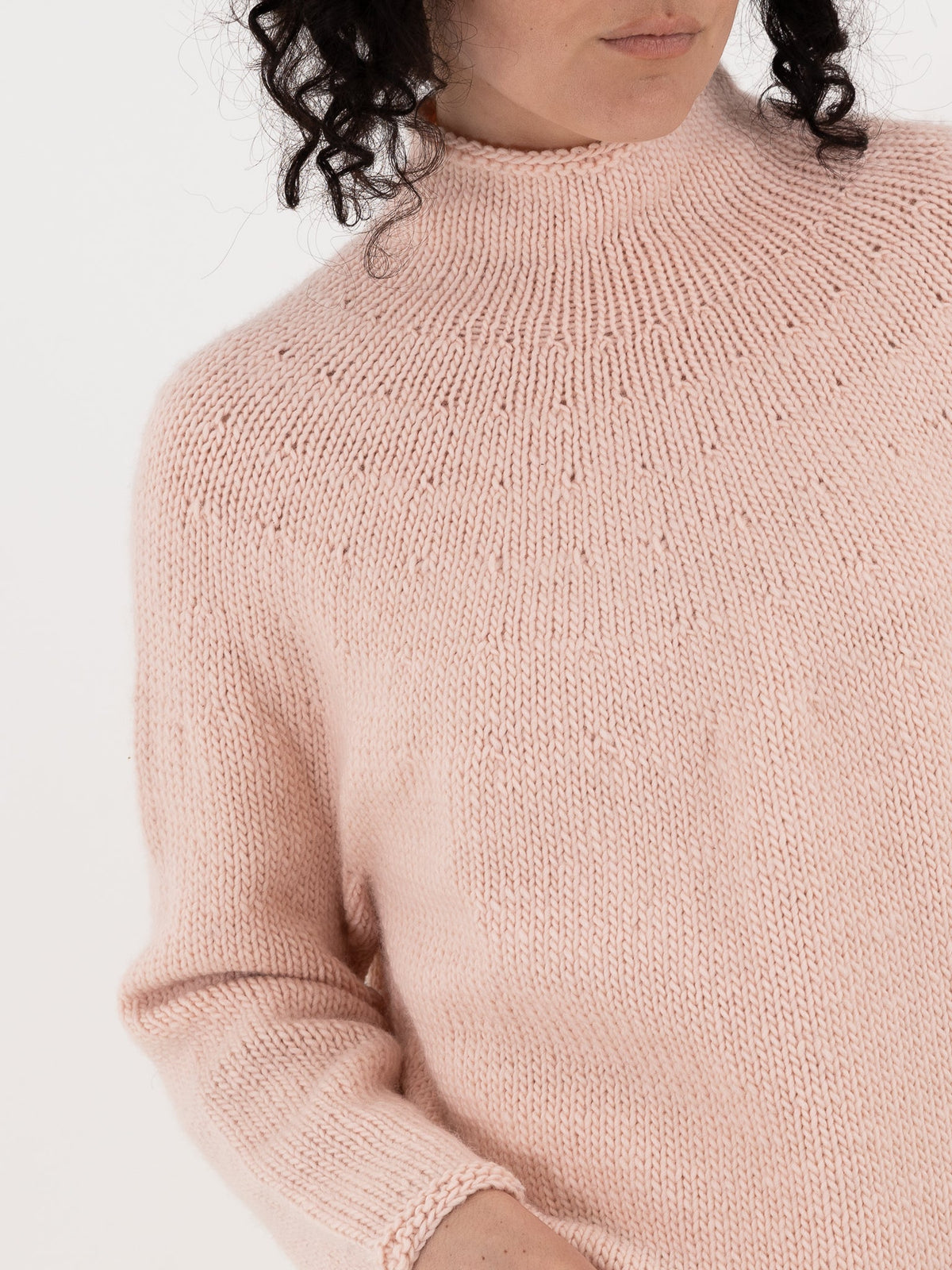 Nitto Cafe Da Manha Sweater in Baby Pink - NITTO at Worthwhile - shop SWEATER