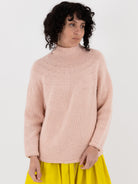 Nitto Cafe Da Manha Sweater in Baby Pink - NITTO at Worthwhile - shop SWEATER