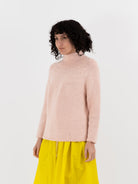 Nitto Cafe Da Manha Sweater in Baby Pink - NITTO at Worthwhile - shop SWEATER