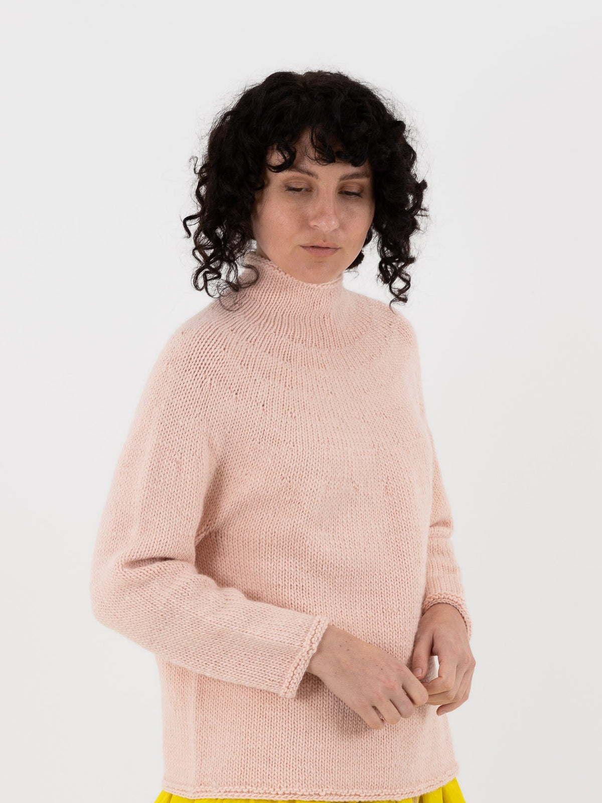 Nitto Cafe Da Manha Sweater in Baby Pink - NITTO at Worthwhile - shop SWEATER