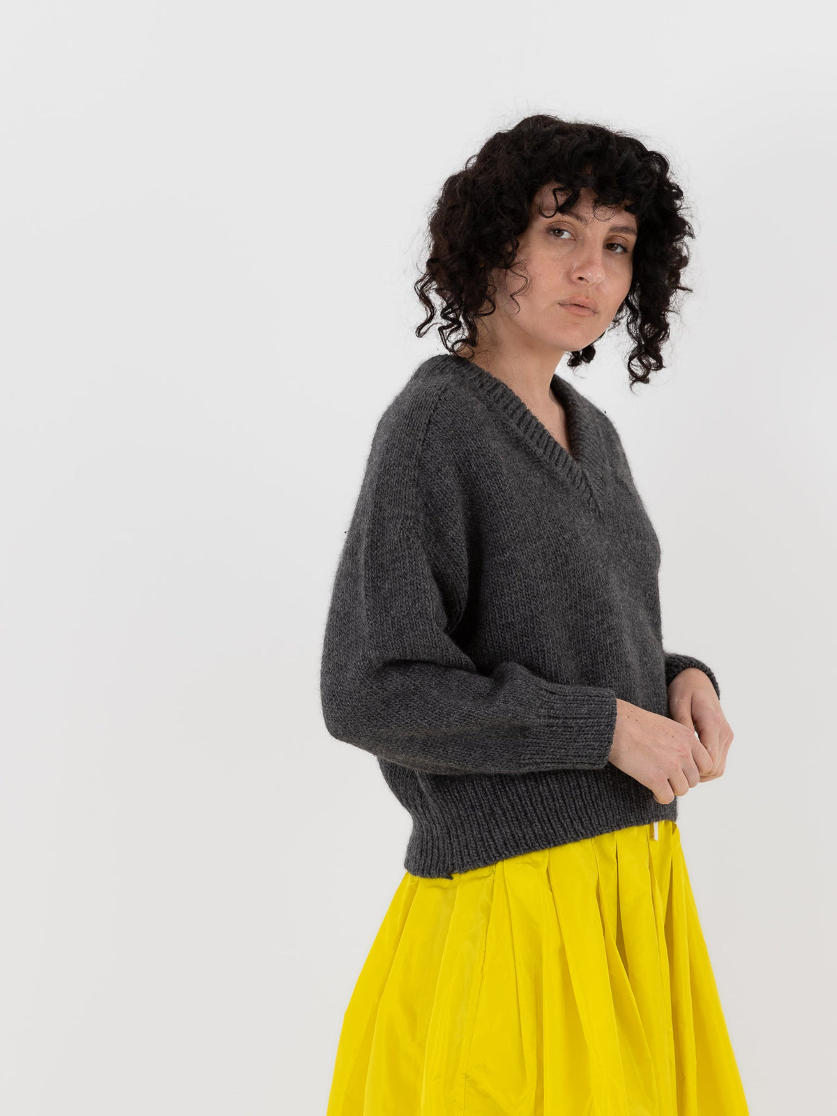 Nitto Donna Sweater in Anthracite Grey - NITTO at Worthwhile - shop SWEATER