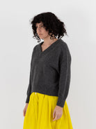 Nitto Donna Sweater in Anthracite Grey - NITTO at Worthwhile - shop SWEATER