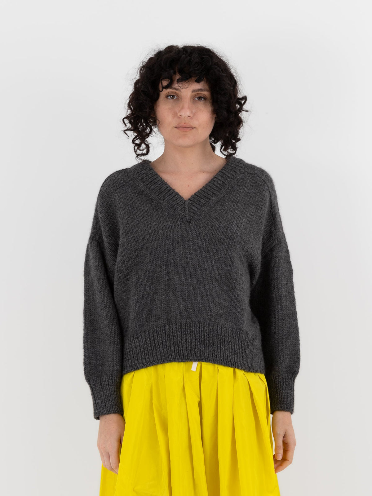 Nitto Donna Sweater in Anthracite Grey - NITTO at Worthwhile - shop SWEATER