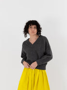 Nitto Donna Sweater in Anthracite Grey - NITTO at Worthwhile - shop SWEATER