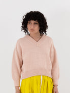 Nitto Donna Sweater in Baby Pink - NITTO at Worthwhile - shop SWEATER