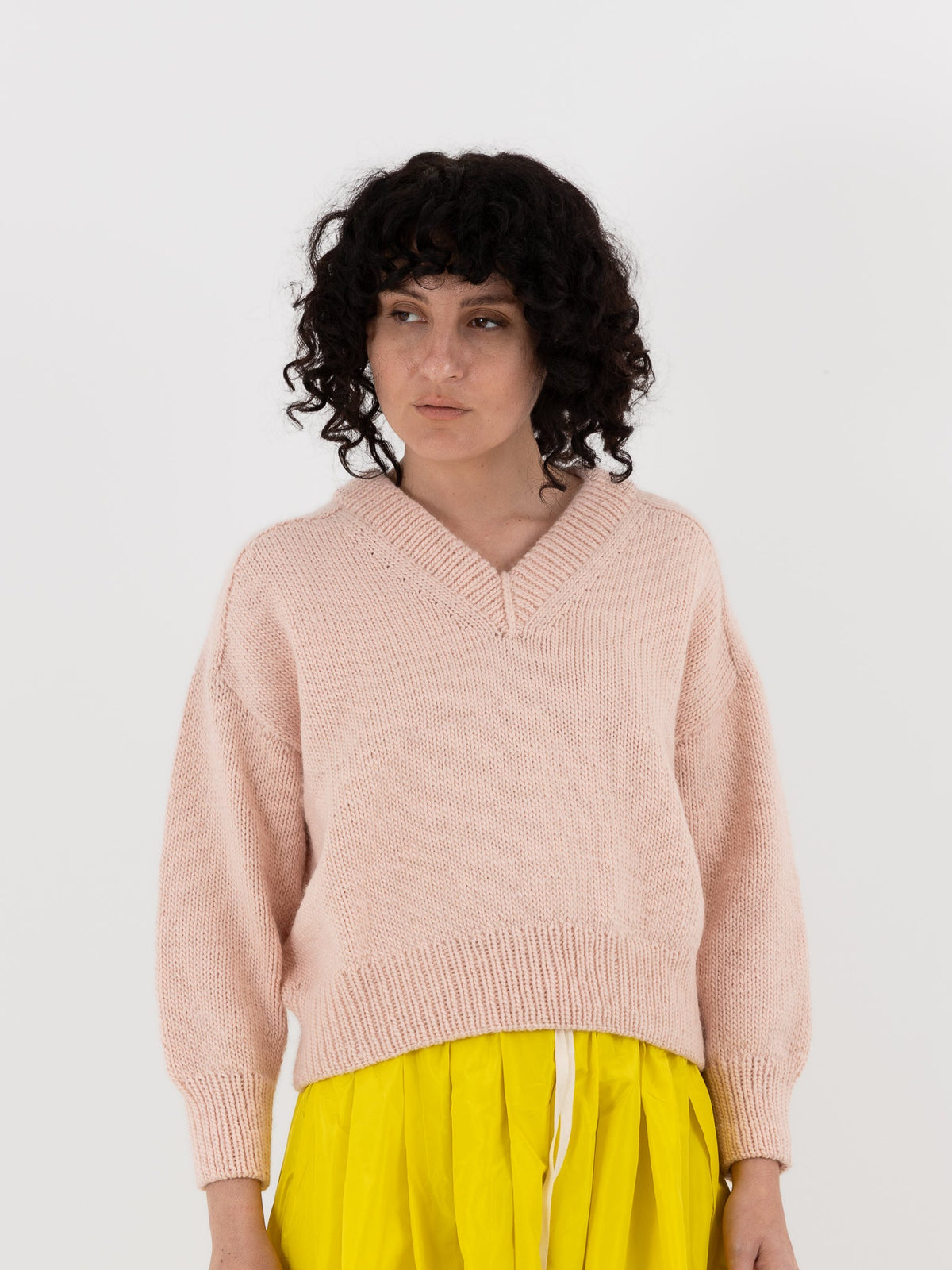 Nitto Donna Sweater in Baby Pink - NITTO at Worthwhile - shop SWEATER