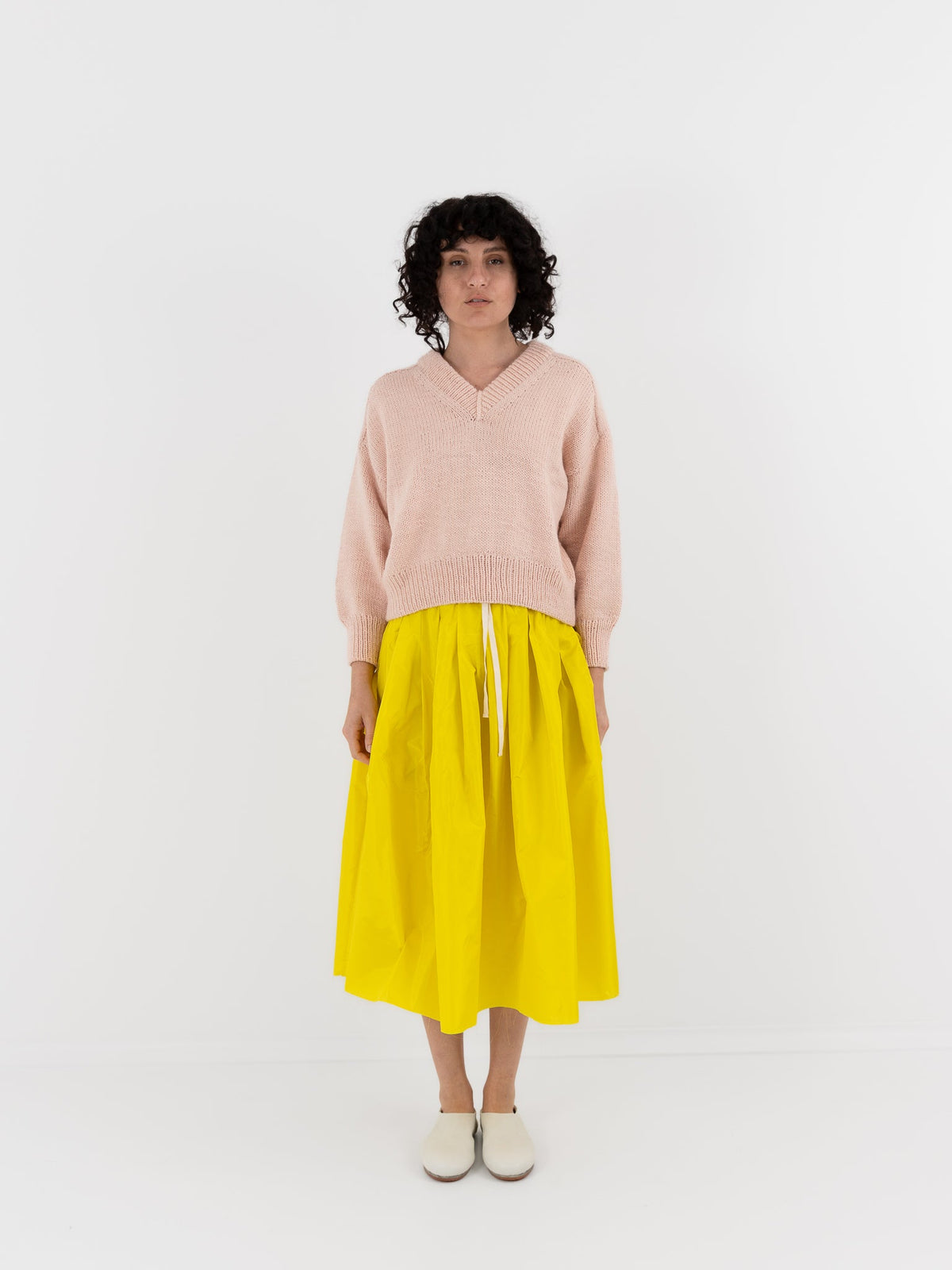 Nitto Donna Sweater in Baby Pink - NITTO at Worthwhile - shop SWEATER