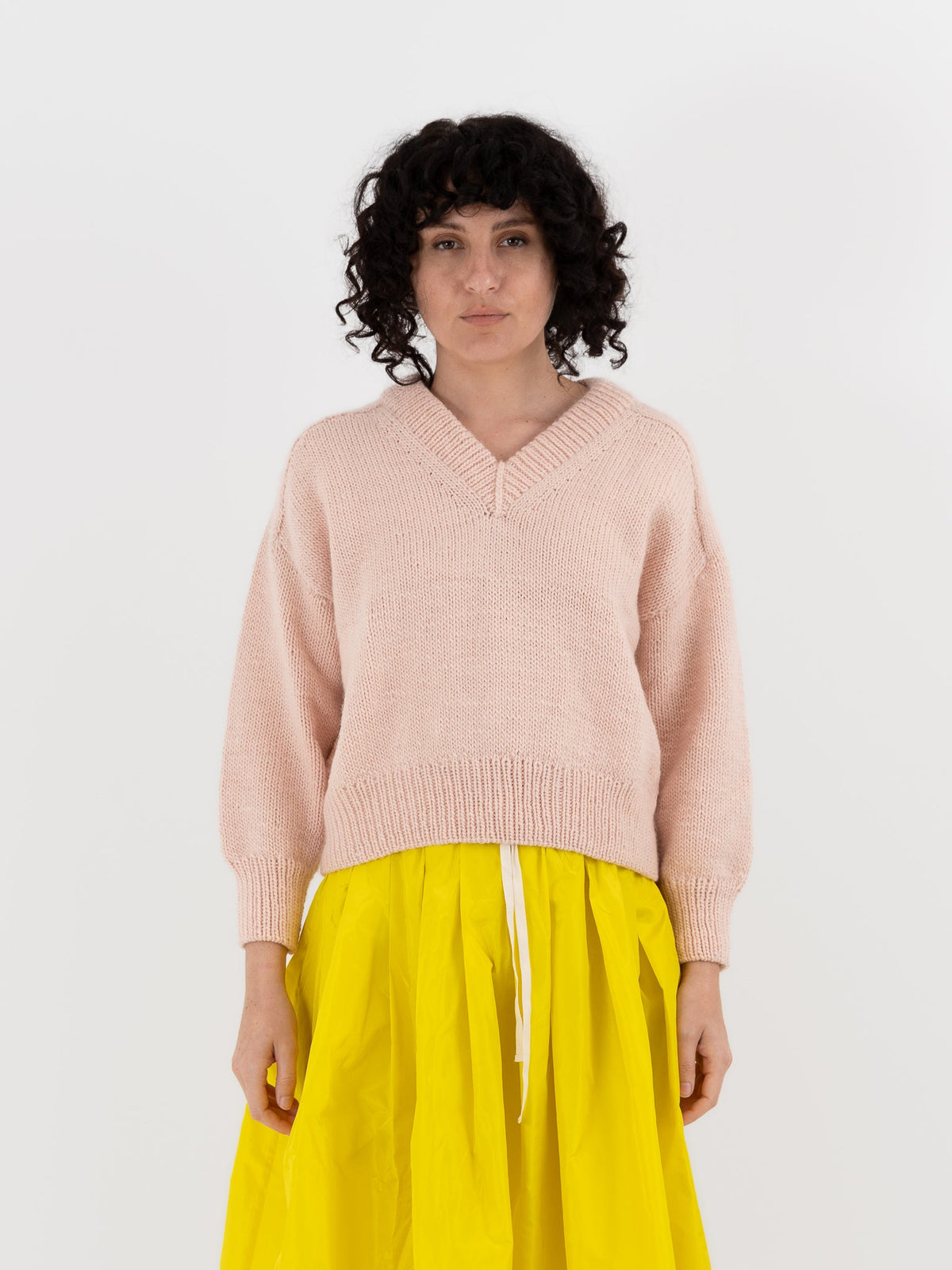 Nitto Donna Sweater in Baby Pink - NITTO at Worthwhile - shop SWEATER