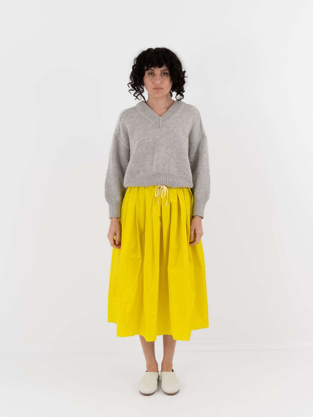 Nitto Gelsa Skirt in Limone - NITTO at Worthwhile - shop SKIRT