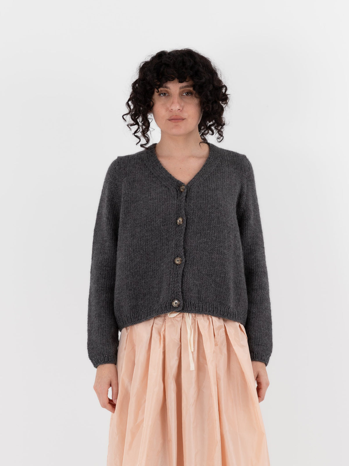 Nitto Nino OSW Cardigan in Anthracite Grey - NITTO at Worthwhile - shop CARDIGAN
