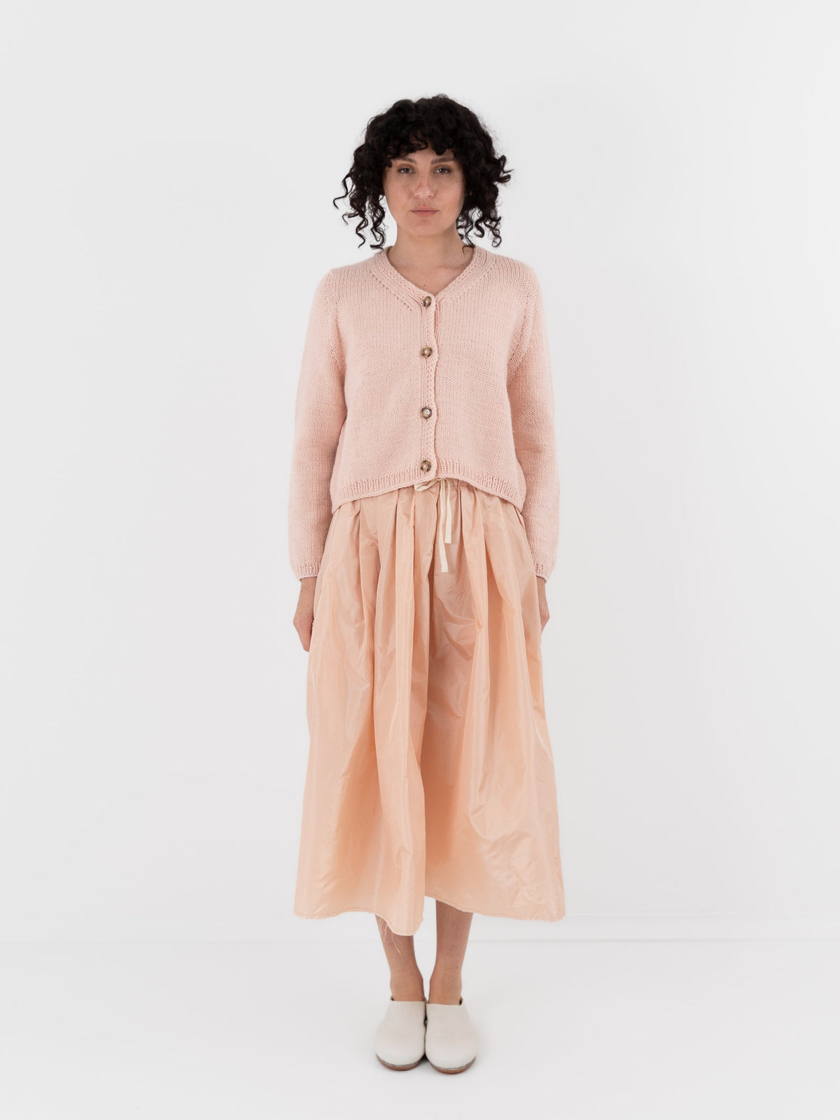 Nitto Nino OSW Cardigan in Baby Pink - NITTO at Worthwhile - shop CARDIGAN