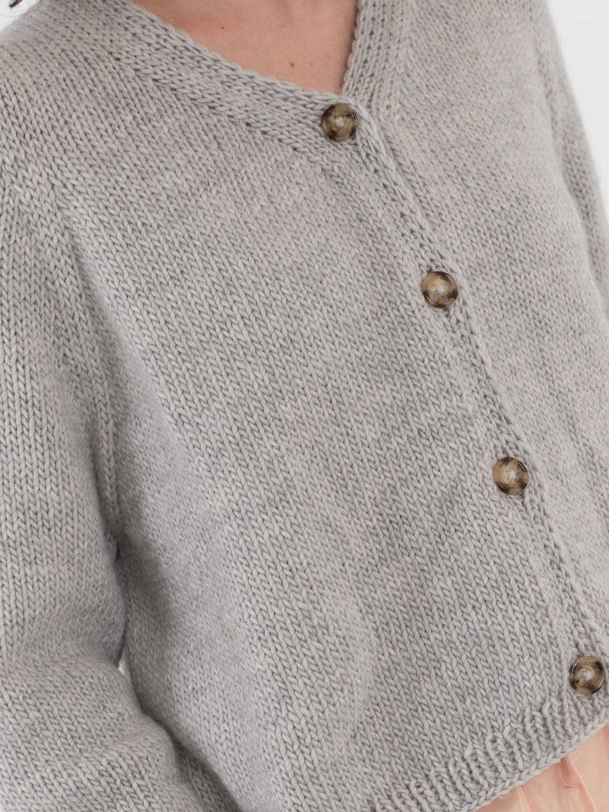 Nitto Nino OSW Cardigan in Light Grey - NITTO at Worthwhile - shop CARDIGAN