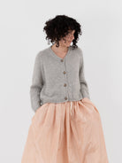 Nitto Nino OSW Cardigan in Light Grey - NITTO at Worthwhile - shop CARDIGAN