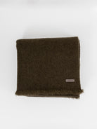 Norlha Nomad Dense Boiled Herringbone Scarf in Olive - NORLHA at Worthwhile - shop SCARF