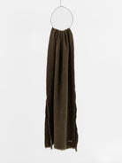 Norlha Nomad Dense Boiled Herringbone Scarf in Olive - NORLHA at Worthwhile - shop SCARF