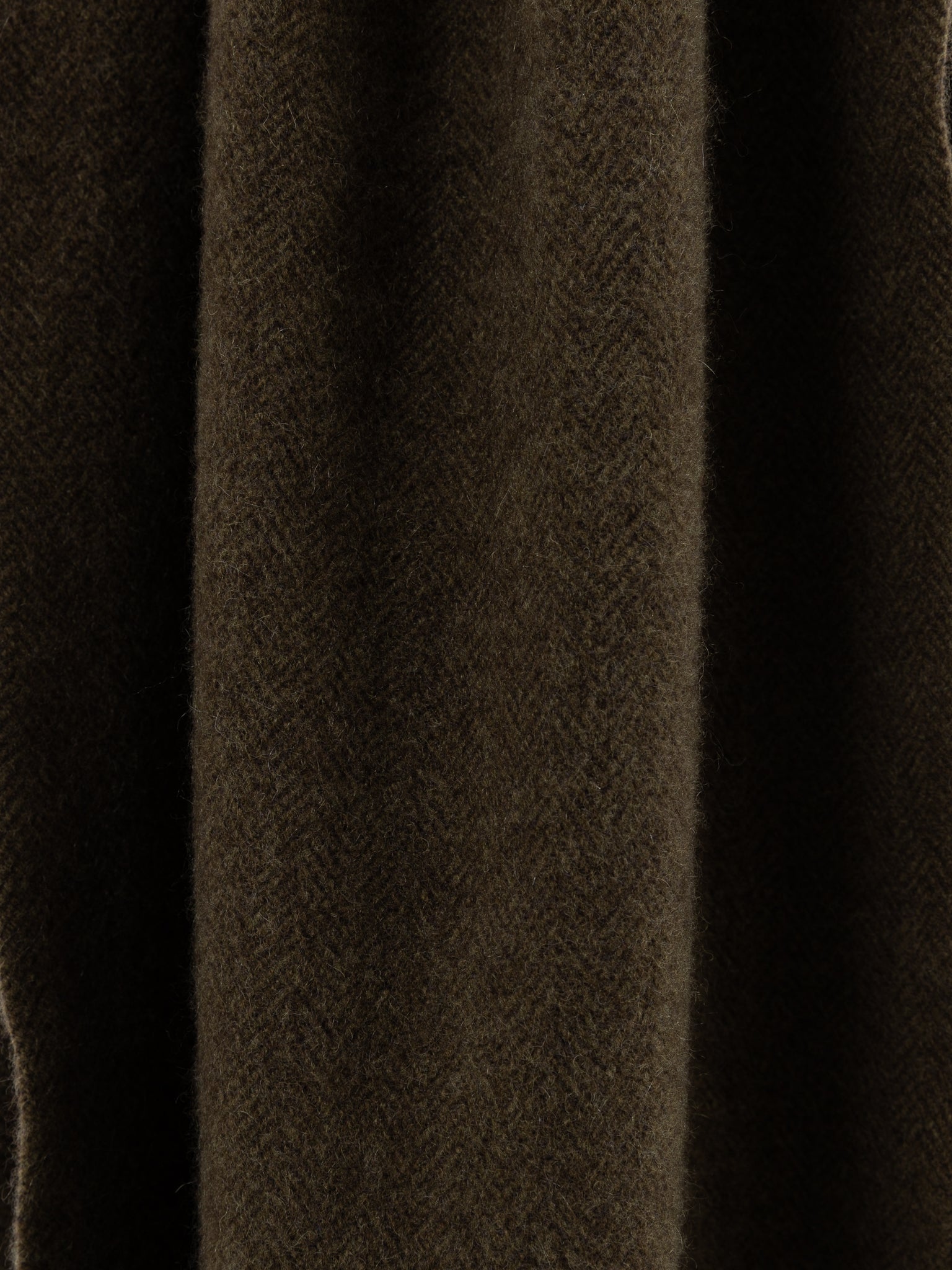 Norlha Nomad Dense Boiled Herringbone Scarf in Olive - NORLHA at Worthwhile - shop SCARF