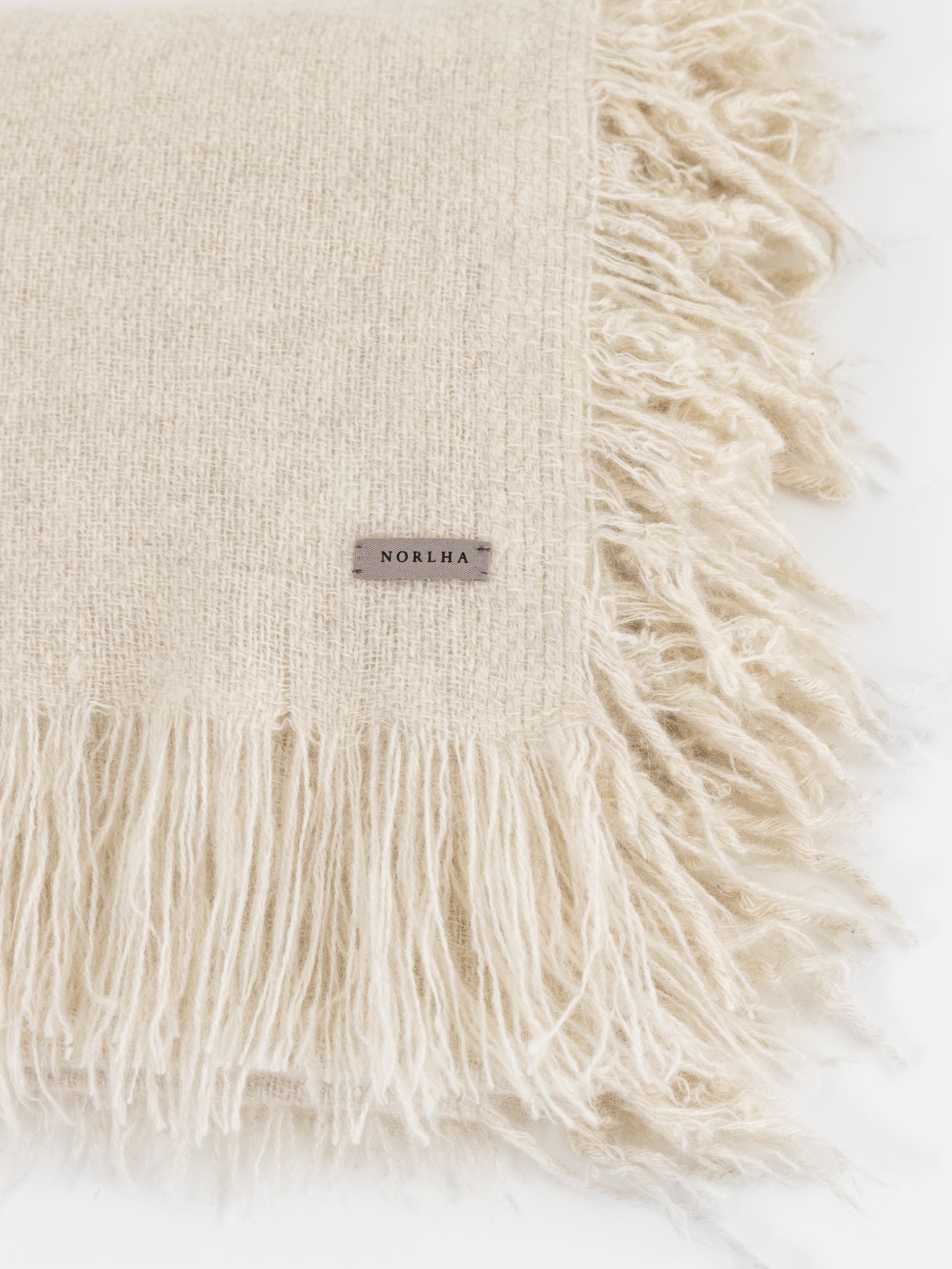 Norlha Nomad Net Crest Scarf in Natural White - NORLHA at Worthwhile - shop SCARF