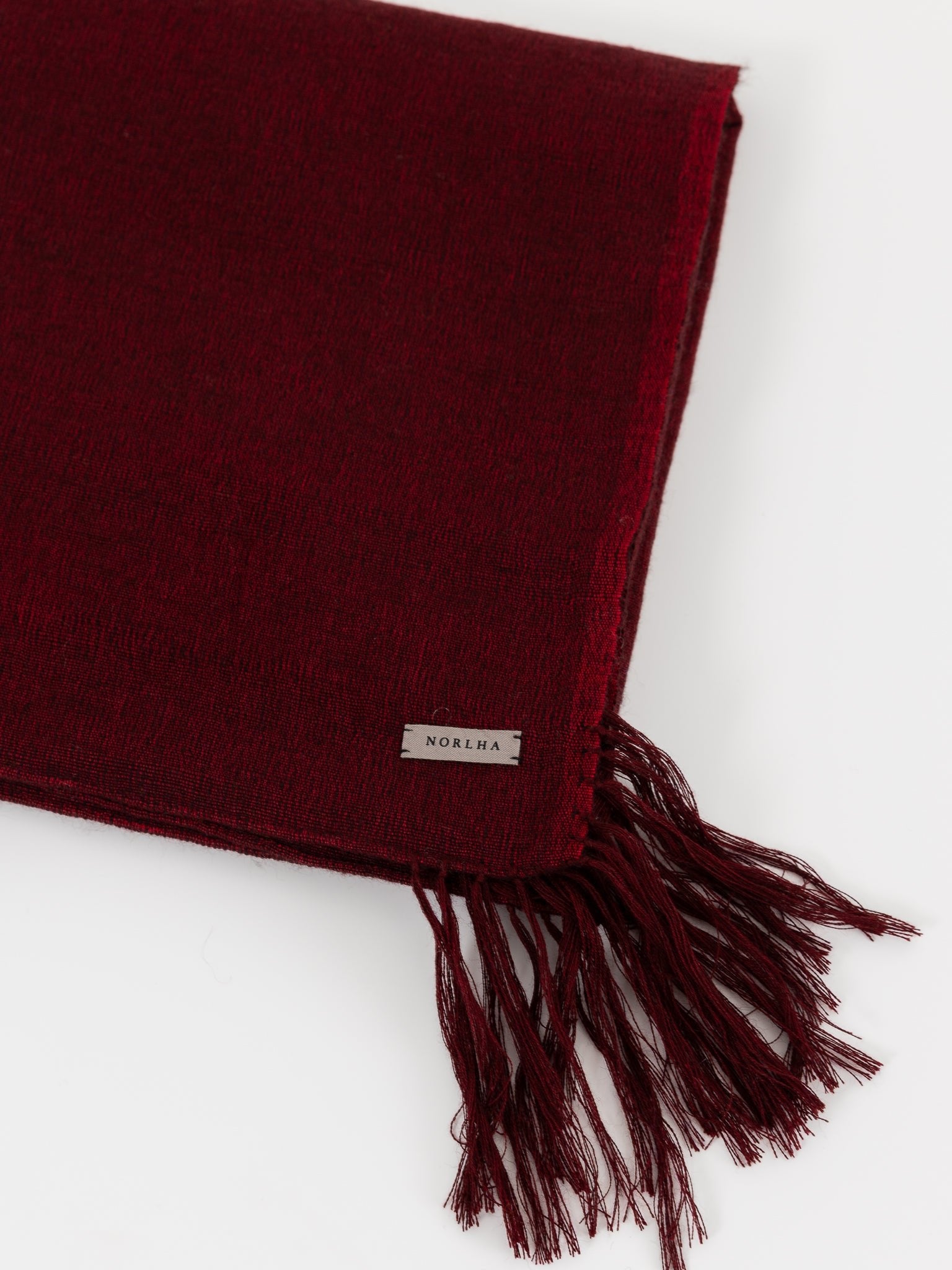 Norlha Village Light Tassels Scarf in Monk Red - NORLHA at Worthwhile - shop SCARF