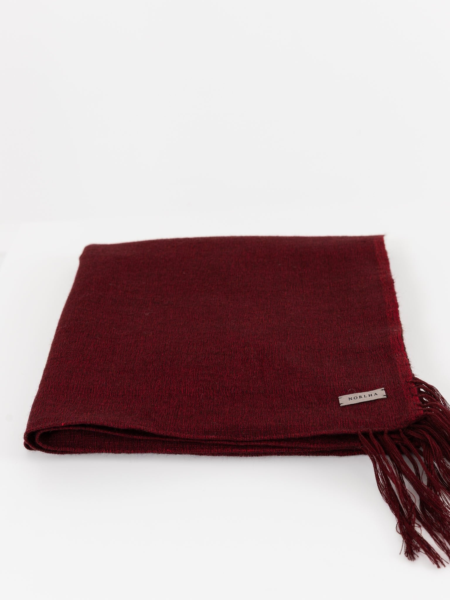 Norlha Village Light Tassels Scarf in Monk Red - NORLHA at Worthwhile - shop SCARF