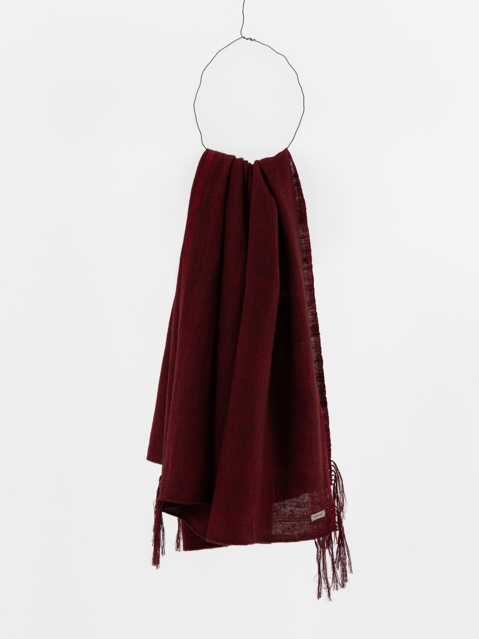 Norlha Village Light Tassels Scarf in Monk Red - NORLHA at Worthwhile - shop SCARF