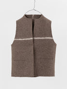 Norlha Felt Vest in Natural Yak Grey & White - NORLHA at Worthwhile - shop VEST