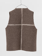 Norlha Felt Vest in Natural Yak Grey & White - NORLHA at Worthwhile - shop VEST
