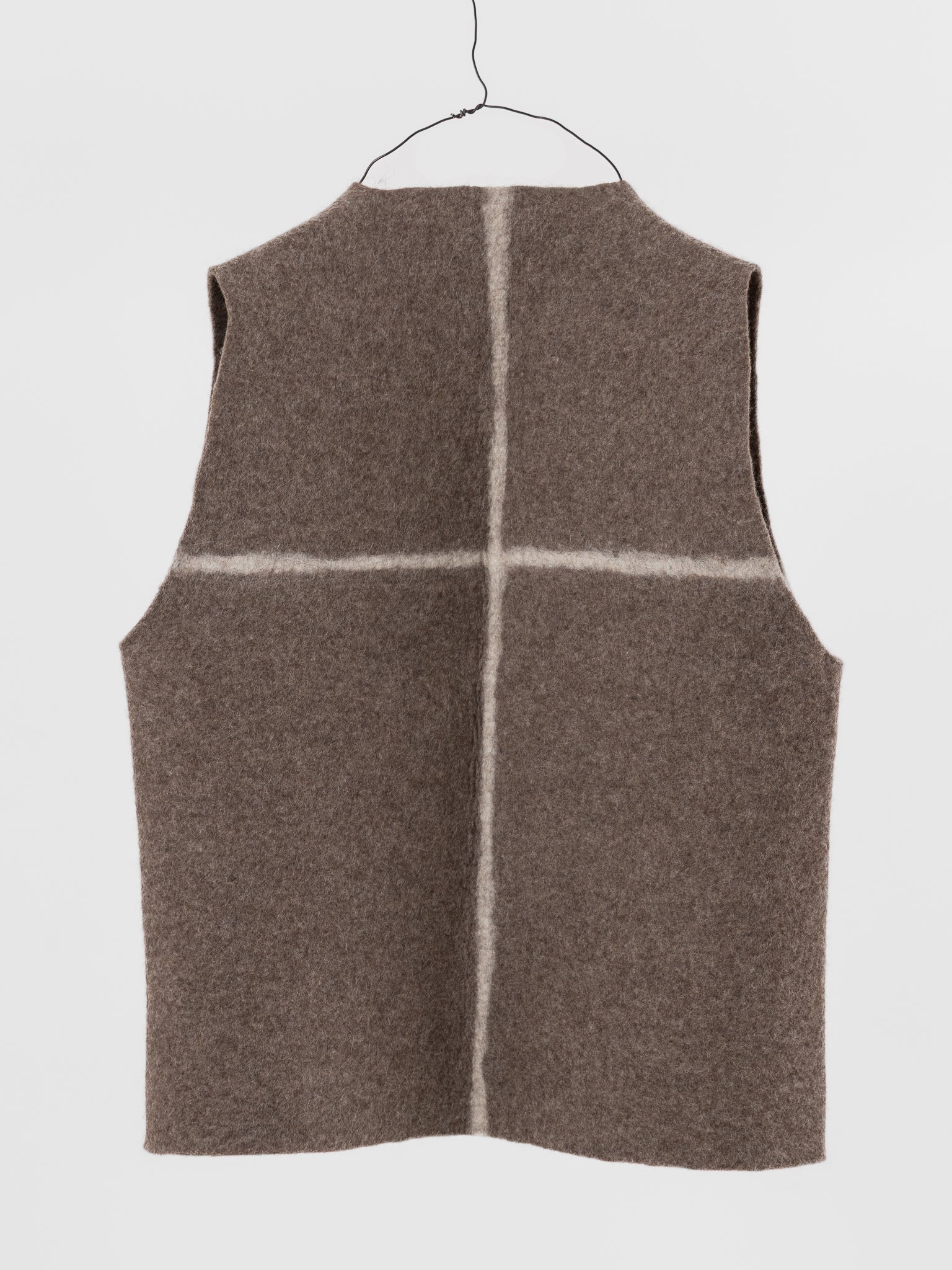 Norlha Felt Vest in Natural Yak Grey & White - NORLHA at Worthwhile - shop VEST