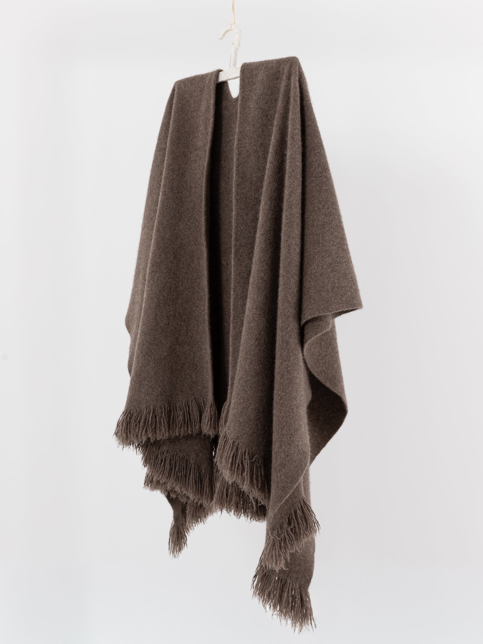 Norlha Split Cape in Natural Yak Grey - NORLHA at Worthwhile - shop SCARF