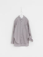 POLYPLOID B.D Shirt B in Gray Stripe - POLYPLOID at Worthwhile - shop TOP