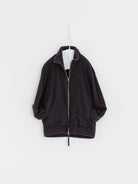 POLYPLOID Highneck Blouson B in Dark Navy - POLYPLOID at Worthwhile - shop TOP