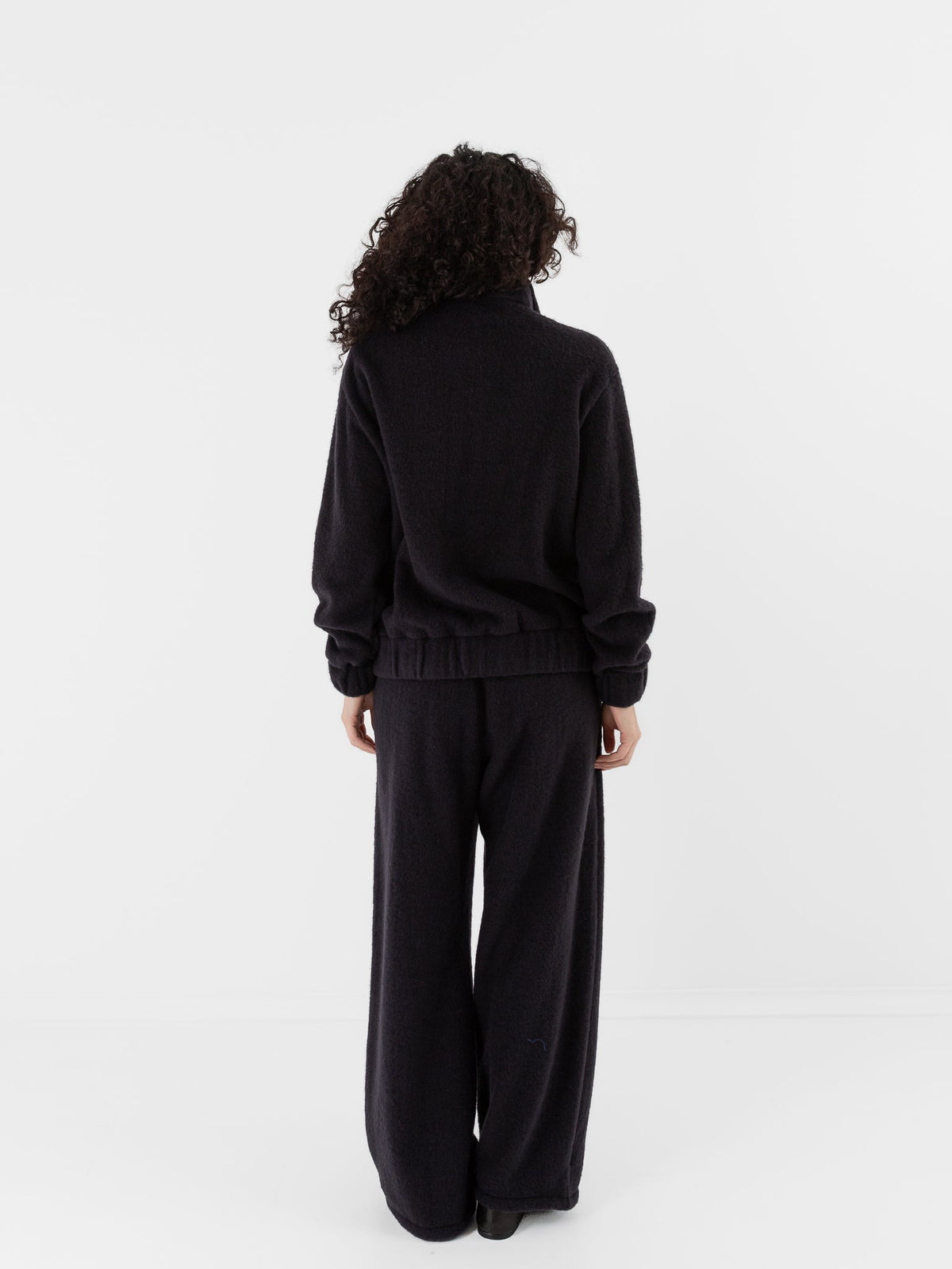 POLYPLOID Highneck Blouson B in Dark Navy - POLYPLOID at Worthwhile - shop TOP