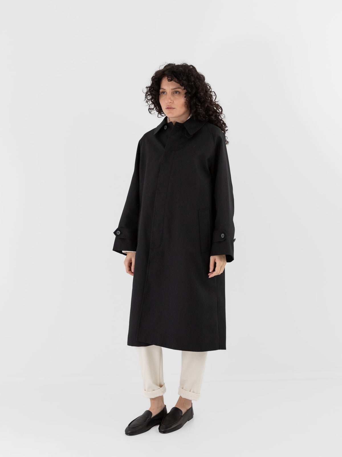 POLYPLOID Long Coat B in Black - POLYPLOID at Worthwhile - shop COAT