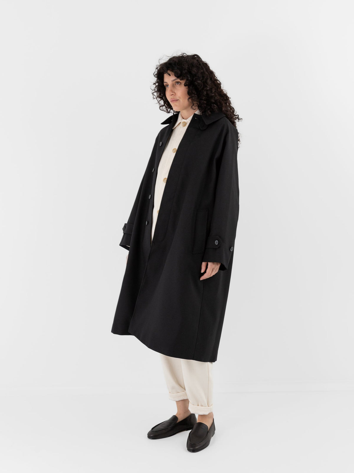 POLYPLOID Long Coat B in Black - POLYPLOID at Worthwhile - shop COAT