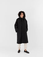 POLYPLOID Long Coat B in Black - POLYPLOID at Worthwhile - shop COAT