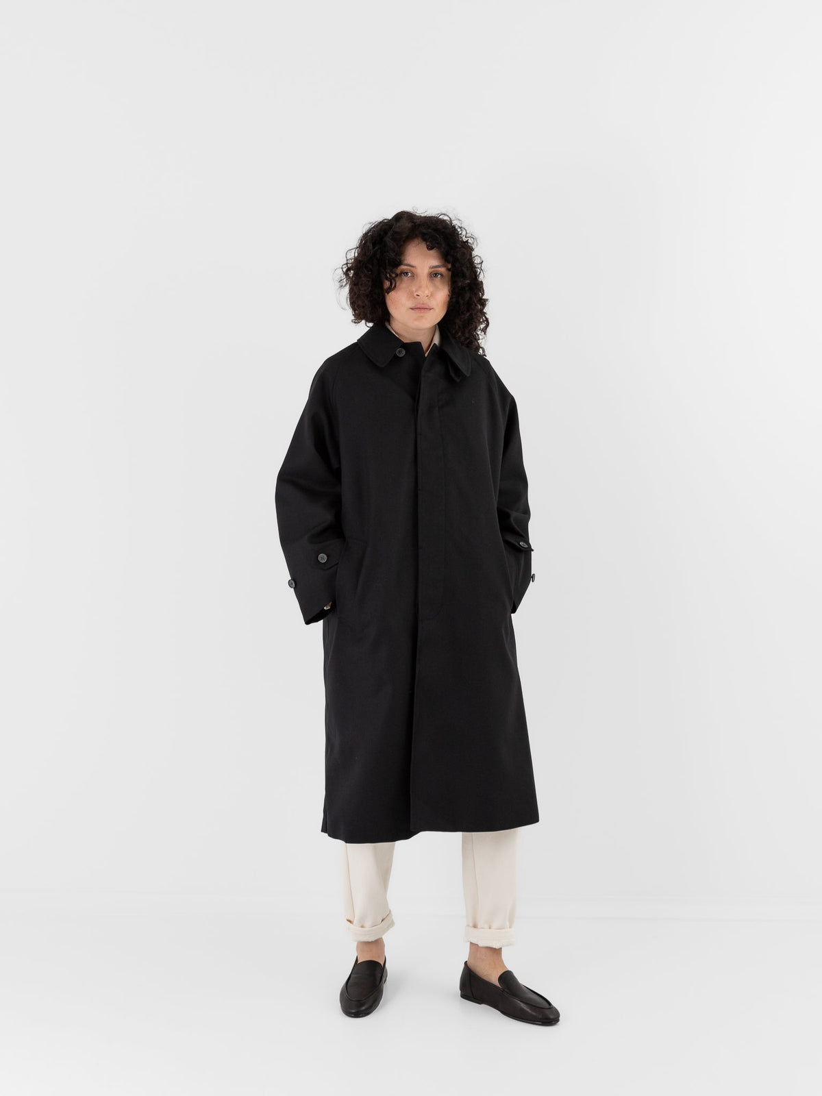 POLYPLOID Long Coat B in Black - POLYPLOID at Worthwhile - shop COAT