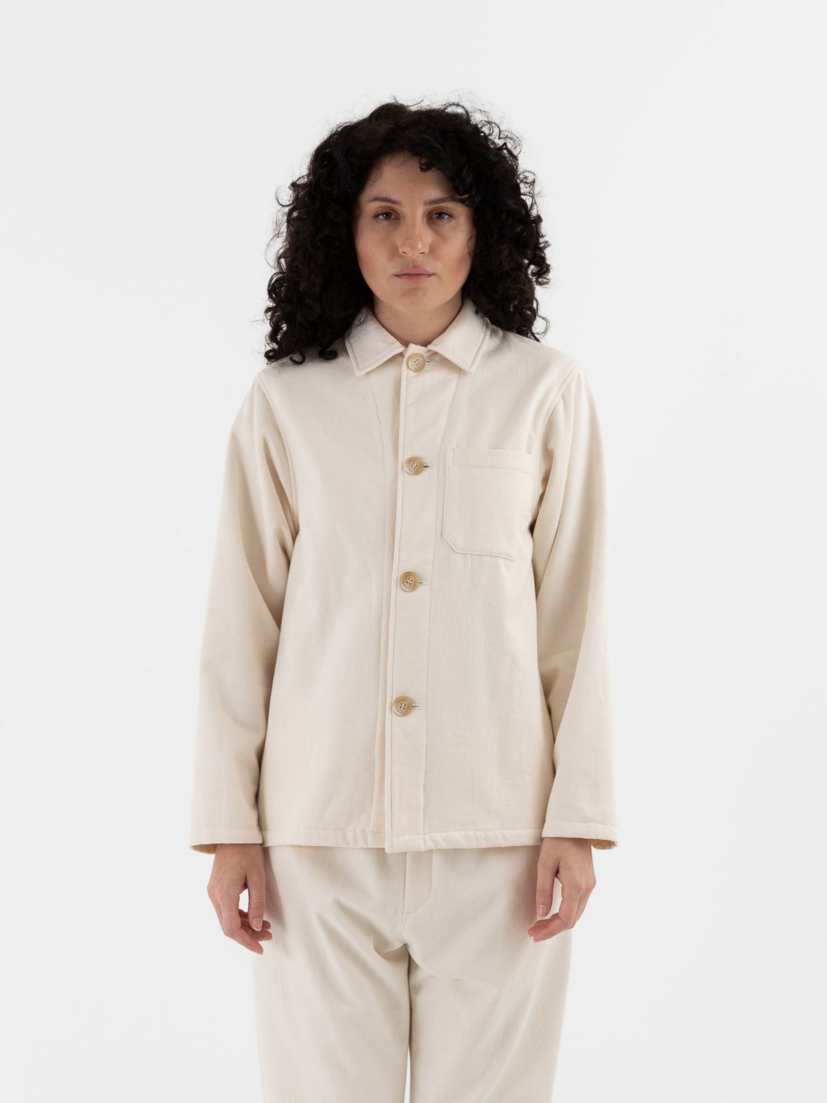 POLYPLOID Night Wear Shirt A in Off White - POLYPLOID at Worthwhile - shop TOP