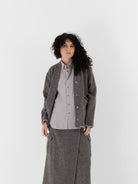 POLYPLOID Snap Button Blouson B in Gray - POLYPLOID at Worthwhile - shop TOP