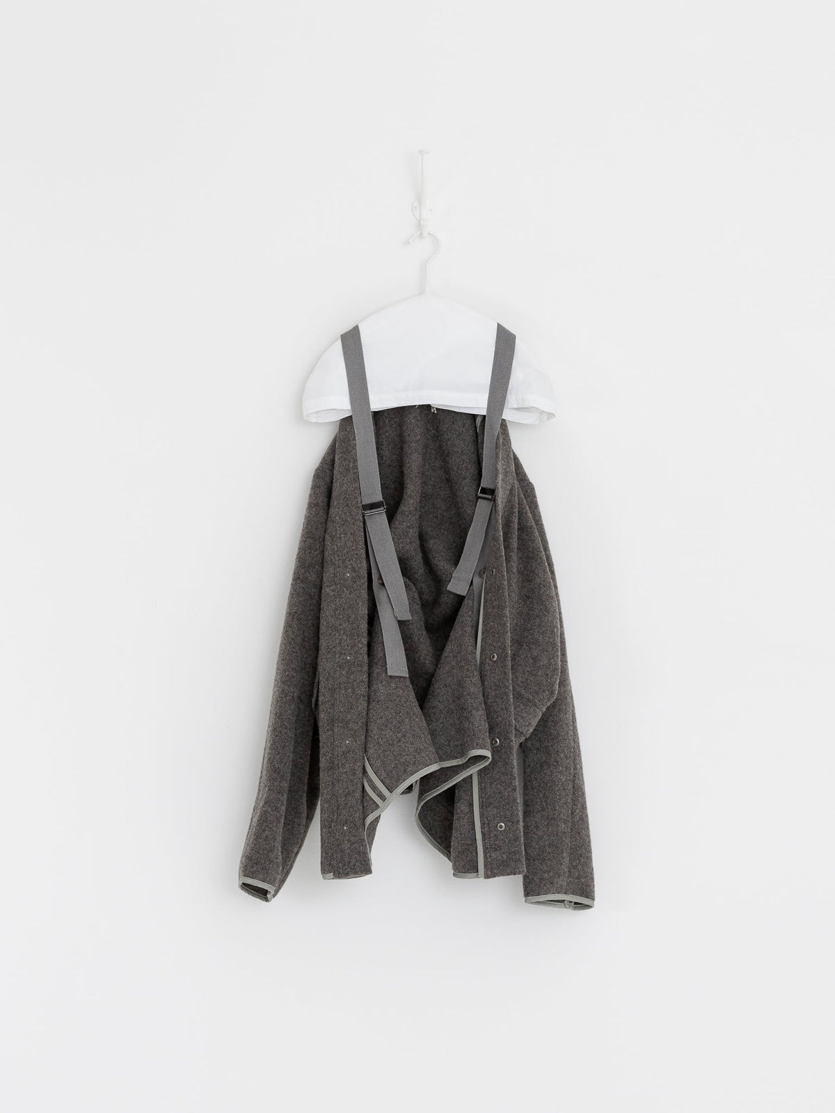 POLYPLOID Snap Button Blouson B in Gray - POLYPLOID at Worthwhile - shop TOP