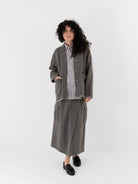 POLYPLOID Snap Button Blouson B in Gray - POLYPLOID at Worthwhile - shop TOP