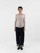 Prïvate 02 04 Cashmere Tee in Latte - PRIVATE 02 04 at Worthwhile - shop TOP