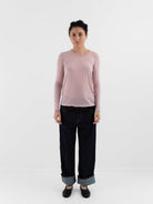 Prïvate 02 04 Cashmere Tee in Rose - PRIVATE 02 04 at Worthwhile - shop TOP