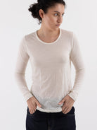 Prïvate 02 04 Cashmere Tee in White - PRIVATE 02 04 at Worthwhile - shop TOP