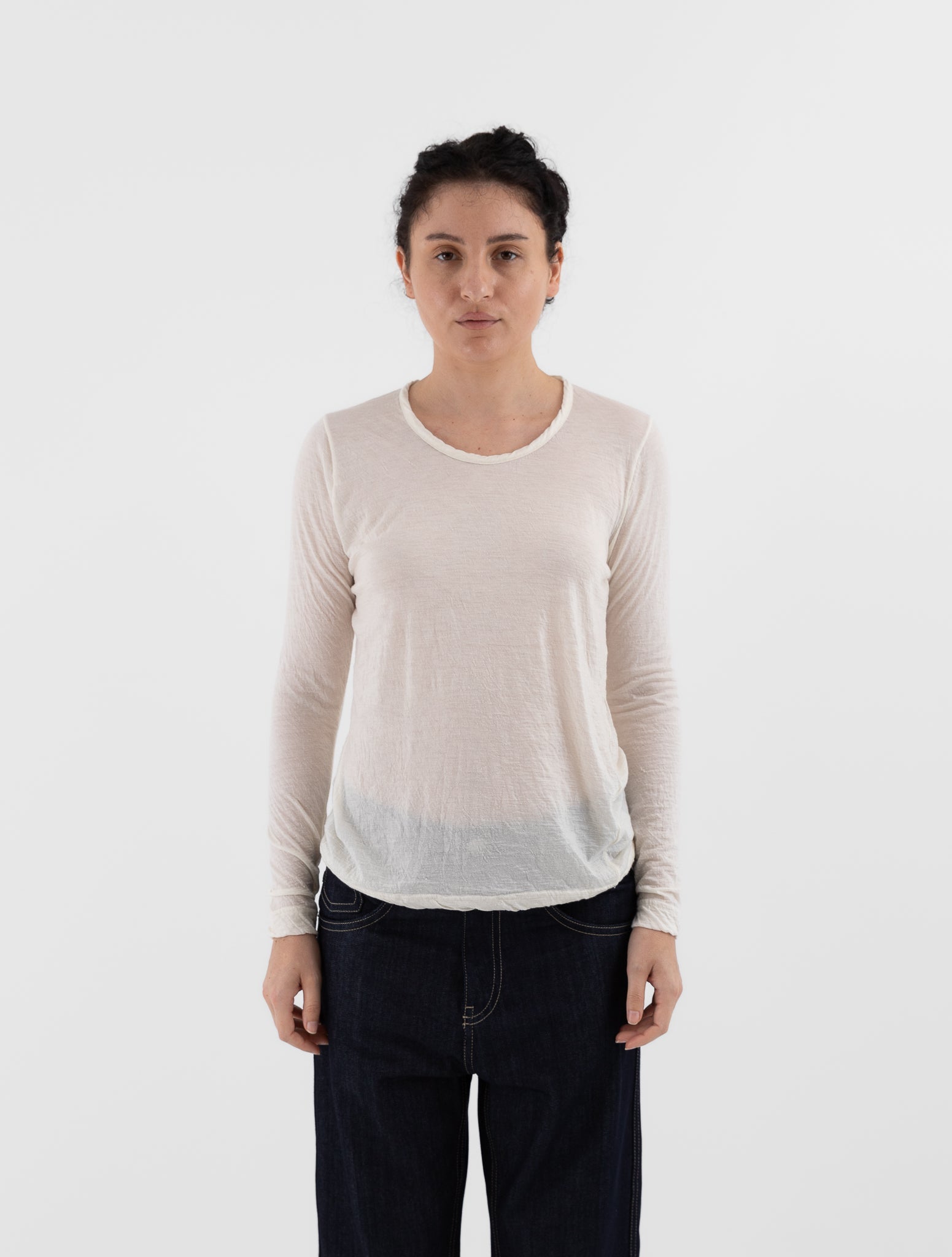 Prïvate 02 04 Cashmere Tee in White - PRIVATE 02 04 at Worthwhile - shop TOP