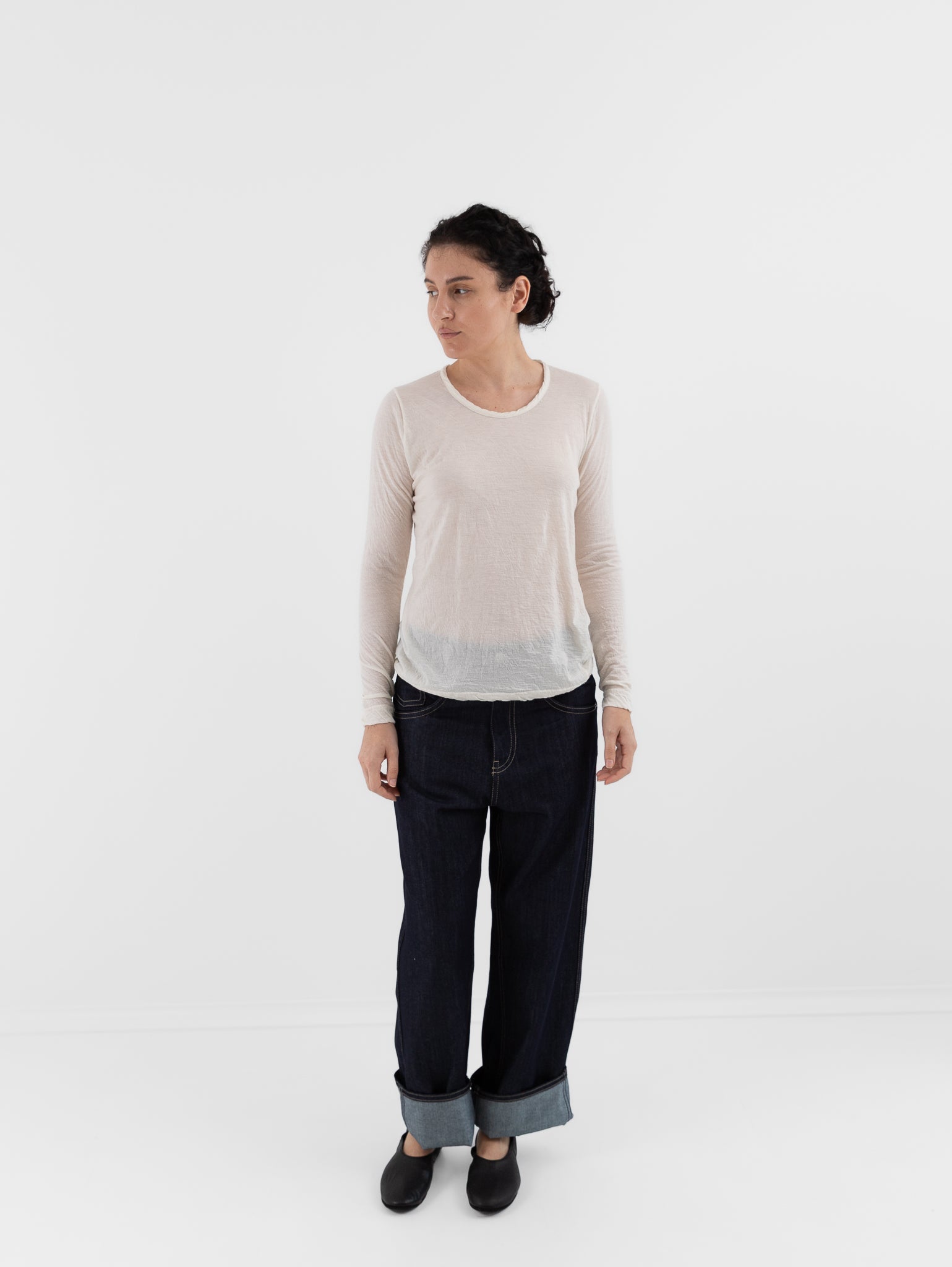 Prïvate 02 04 Cashmere Tee in White - PRIVATE 02 04 at Worthwhile - shop TOP