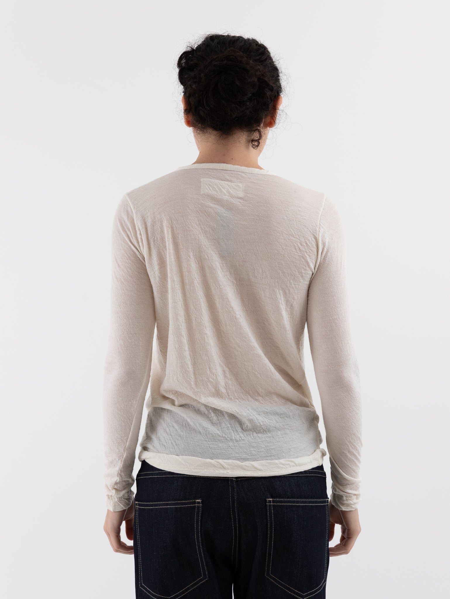 Prïvate 02 04 Cashmere Tee in White - PRIVATE 02 04 at Worthwhile - shop TOP
