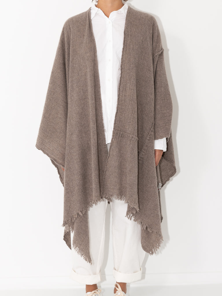Prïvate 02 04 Cashmere Poncho, Drift Melange - Worthwhile