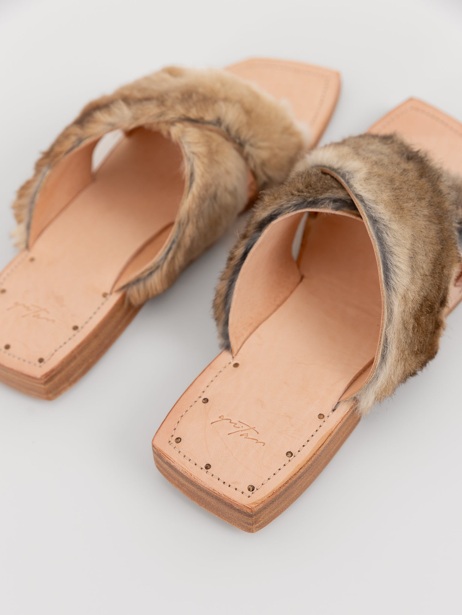 Quitan Rabbit Fur Sandals No. 1 - QUITAN at Worthwhile - shop SANDAL