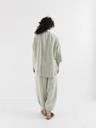 Quitan Round Collar Shirt in Mint Sage - QUITAN at Worthwhile - shop TOP