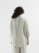 Quitan Round Collar Shirt in Mint Sage - QUITAN at Worthwhile - shop TOP