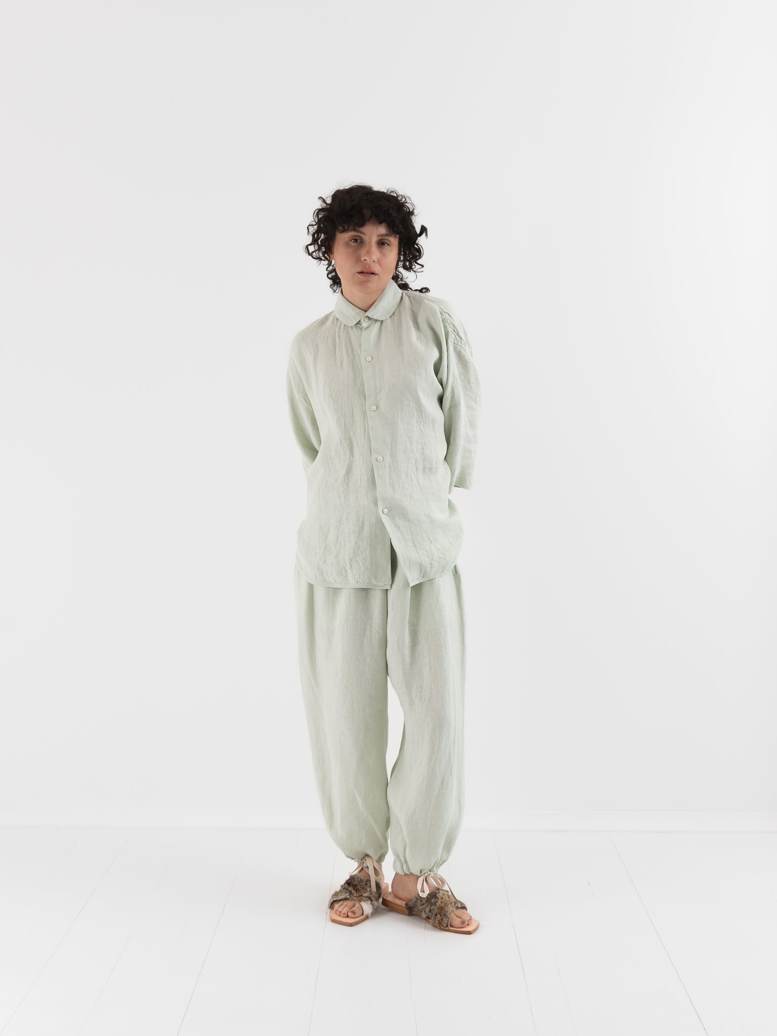 Quitan Pants in Mint Sage - QUITAN at Worthwhile - shop PANT